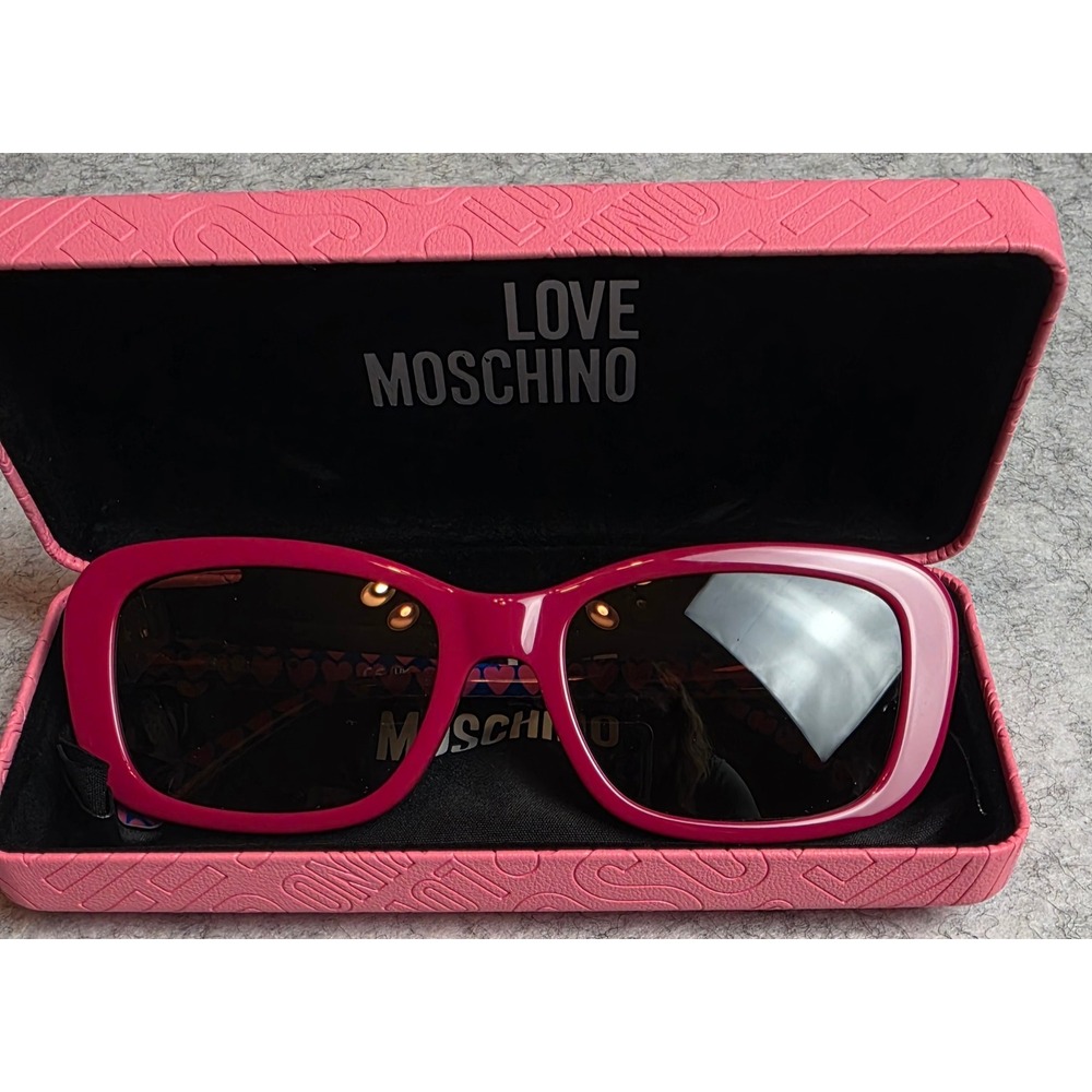Love Moschino Fuchsia Pink Heart Detail Sunglasses MOL060/S MU170